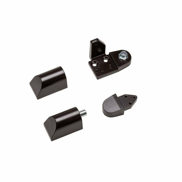 Global Door Controls Amarlite Style 3/4 in. Left Hand Offset Door Pivot Hinge Set for Adams Rite Type Storefront Door in Duronodic TH1112-LH-DU